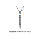 Embudo plástico Truper 500 ml, cuello flexible con filtro