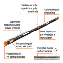 Nivel de 48" (122 cm) magnético con protección de TPR, Truper