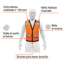Chaleco de seguridad reforzado Truper con bolsas, talla Grande