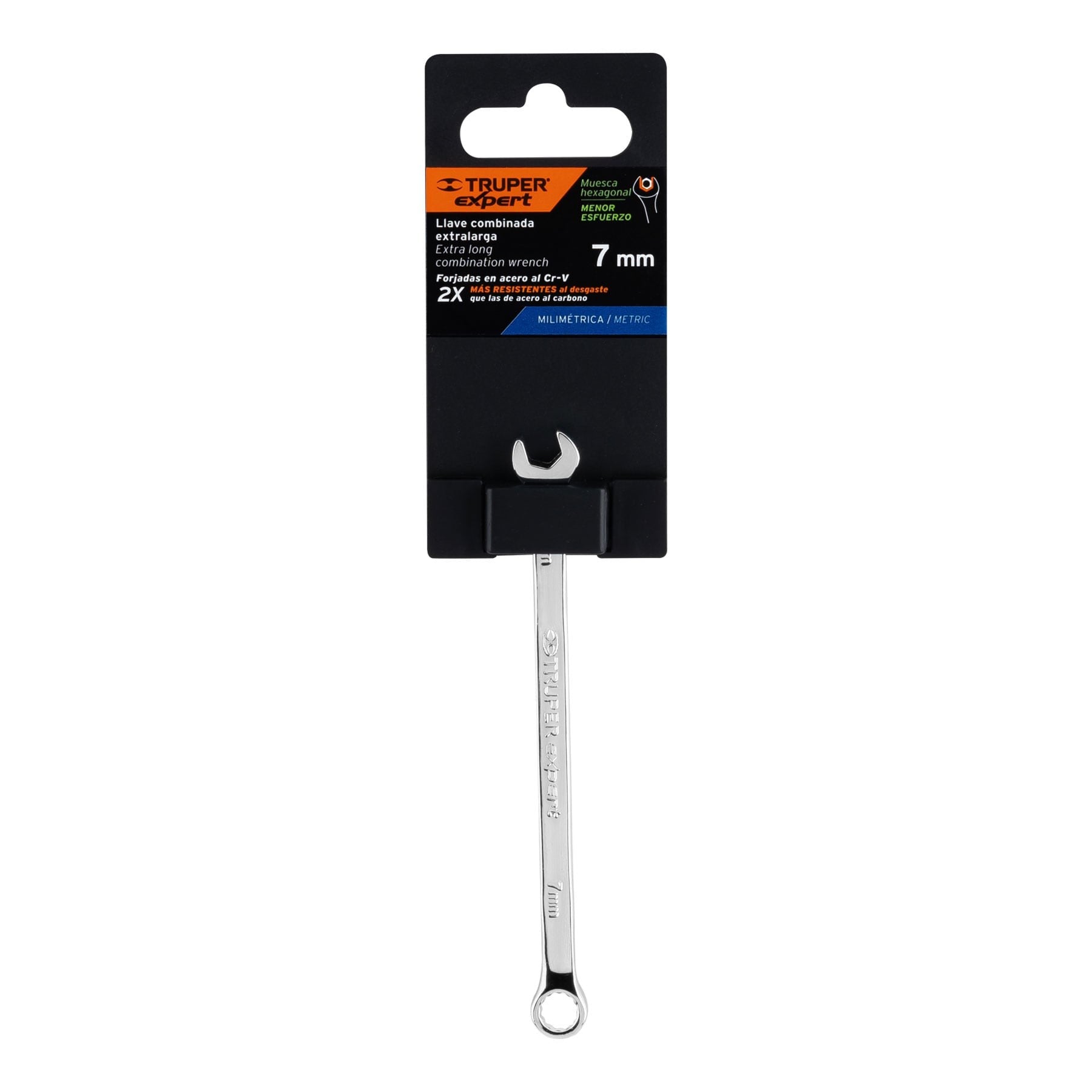 Llave Combinada extralarga Truper 7 mm x 135 mm de largo Llave Combinada extralarga Truper 7 mm x 135 mm de largo