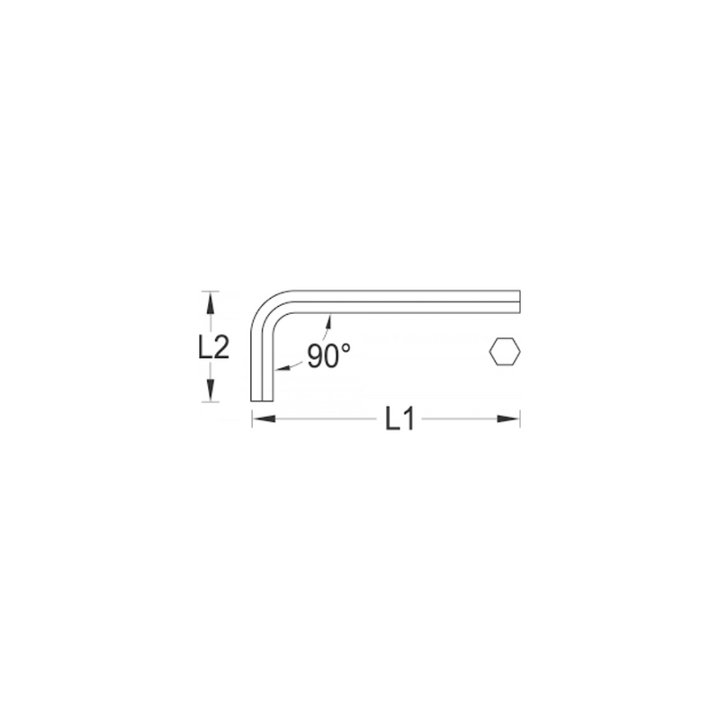 Llave Allen L hexagonal, Gedore 42 - 7/32”