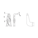 Alicate para aros interiores Gedore 19-60mm, puntas curvas 90°