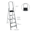 Escalera Reforzada de Aluminio Black&Decker, 5 escalones, 150 Kg