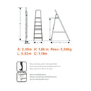 Escalera Reforzada de Aluminio Black&Decker, 7 escalones, 150 Kg