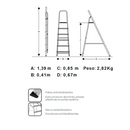 Escalera Reforzada de Aluminio Black&Decker, 4 escalones, 120 Kg