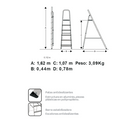 Escalera Reforzada de Aluminio Black&Decker, 5 escalones, 120 Kg