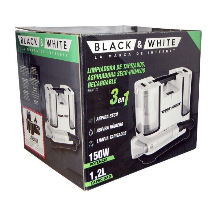 Limpiador de Tapizados Recargable 18V Black & White,1.2L