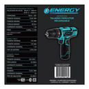 Taladro Percutor Recargable Energy 10mm 12V con maletín