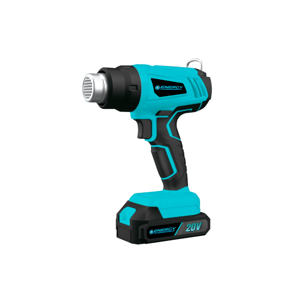 PISTOLA DE CALOR RECARGABLE 20V BAT 2AH+CHA 2.2A ENERGY EN CAJA