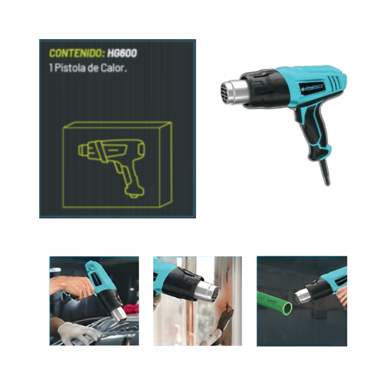 PISTOLA DE CALOR 2000W ENERGY