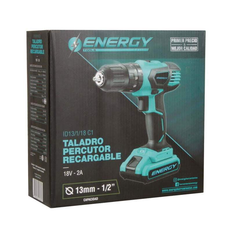 Taladro Percutor Recargable Energy 13mm 18V