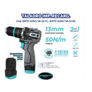 TALADRO DE IMPACTO RECARGABLE 18V C/ BAT 1.5AH + CARG DIRECTO 1.5AH, EN CAJA