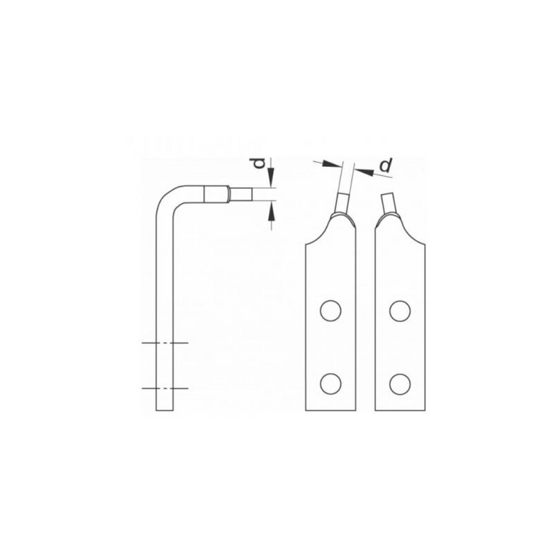 Alicate para aros interiores Gedore 252-500mm, puntas intercambiables curvas