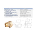 RACOR RECTO MACHO 3/4"X 25