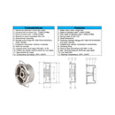 V. RET. A.INOX DISCO E/BRIDAS  1/2"