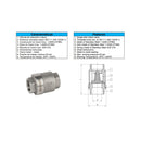 V. RET.A DISCO INOX BSP ROSCA  1.1/2"