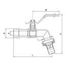 Válvula de Esfera Canilla 1/2" X 3/4"