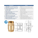 V.RET HORIZ/VERT BRON 2.1/2" BSP