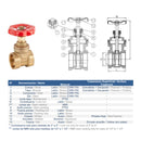 Válvula Genebre de compuerta latón 4"