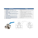 V. ESF. LATON 3 VIAS TIPO "T" MD 1/2"