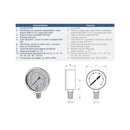 MAN. AI.GLI.100MM 0-6BAR S.INF 1/2"BSP