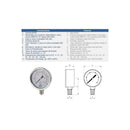MAN. AI.GLI.100MM 0-16BAR S.INF 1/2"BSP