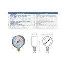 MANOM. AC 63 MM 0-04 BAR S.INF 1/4" BSP