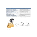 ELECTROV. 2 VIAS VAPOR PISTON 1" 220V BSPT