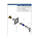 MONOCOMANDO P/ DUCHA EMPOTRADO KORAL- SIN DUCHA