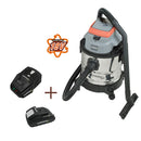 ASPIRADORA RECARG. 18V 20L C/BAT 3AH Y CARG.ACERO INOX