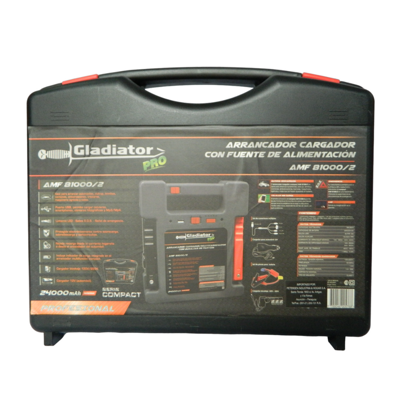 Arrancador Multifuncional Gladiator 24000mAh