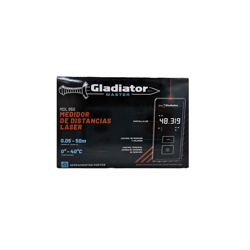 Medidor de Distancias Laser 50m, Gladiator