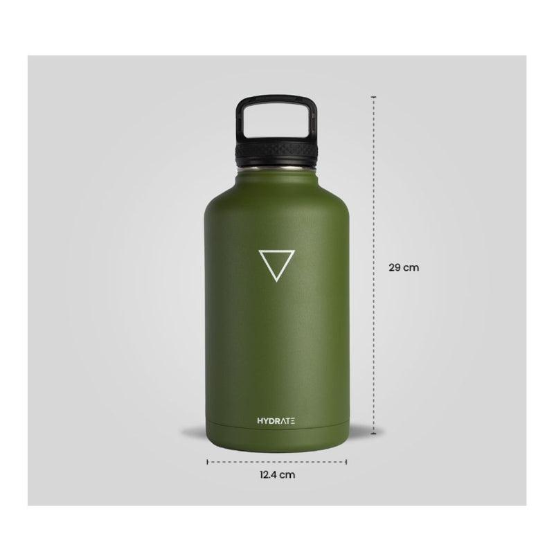 Termo Growler Hydrate de 1.900 ml, Verde Militar