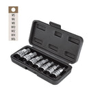 JUEGO DE 7 DADOS CUADRO 1/2" PUNTA CORTA BRISTOL
