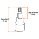 JUEGO DE 7 DADOS CUADRO 1/2" PUNTA CORTA BRISTOL