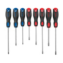 JUEGO DE  8 DESARMADORES MANGO COMFORT GRIP, PRETUL