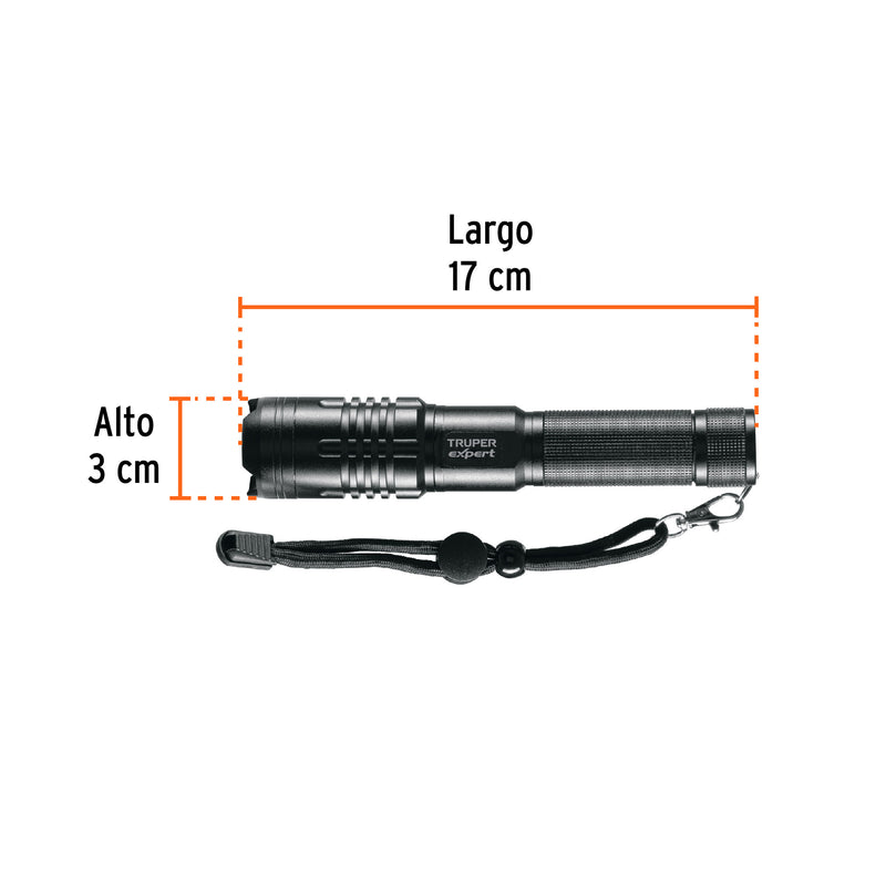 Linterna LED recargable de aluminio Truper 500 lm