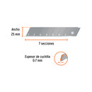 ESTUCHE DE  10 NAVAJAS SK2 25MM P/CUTTER