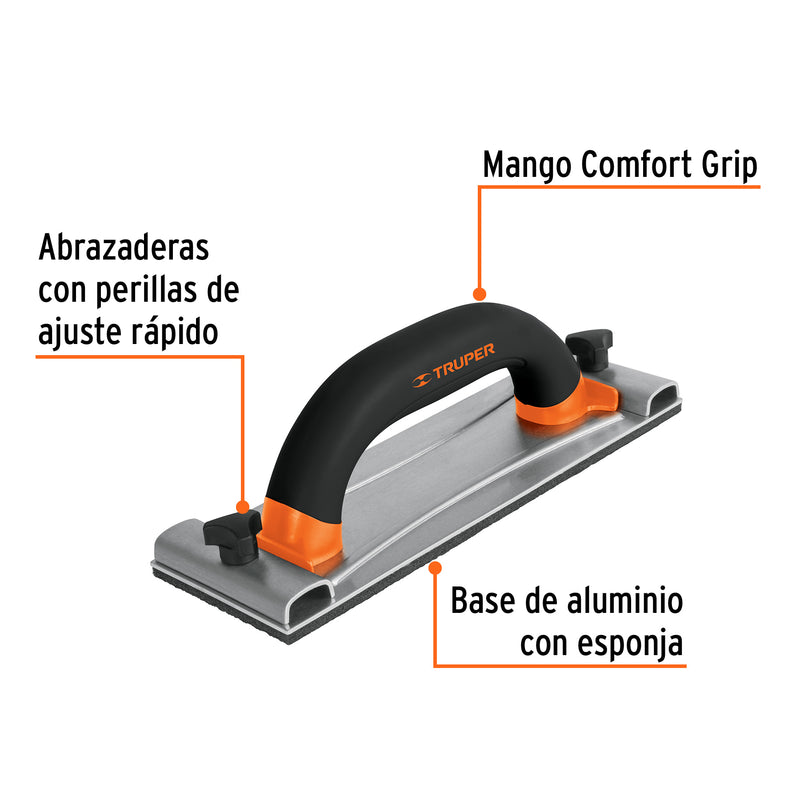 Lijadora manual base de aluminio 8 x 24 cm