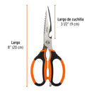 Tijera 8" multiusos Truper, para cocina