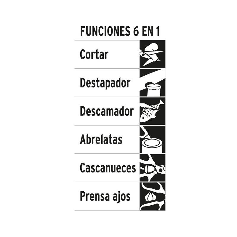 Tijera 8" multiusos Truper, para cocina