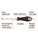 Desarmador de cruz 3/16" x 4" mango Comfort Grip