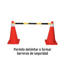 Barra extensible de 1.3 a 2.1 m Truper,  reflejante para conos