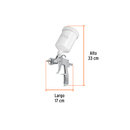 PISTOLA PARA PINTAR GRAVEDAD LVLP VASO PLASTICO, 1.4 MM
