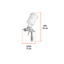 PISTOLA P/PINTAR GRAVEDAD LVLP VASO PLASTICO, 1.7 MM