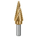 Broca escalonada titanio 9 escalones 1/4" a 3/4", Truper