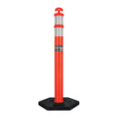 POSTE DELIMITADOR 115CM REFLEJANTE C/BASE