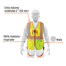 CHALECO SEGURIDAD P/ARNES, VERDE