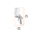 PISTOLA P/PINTAR GRAVEDAD LVMP VASO PLASTICO, 1.7 MM