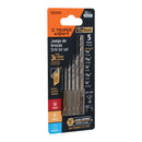 Juego de 5 brocas HSS para metal zanco cambio rápido, Truper